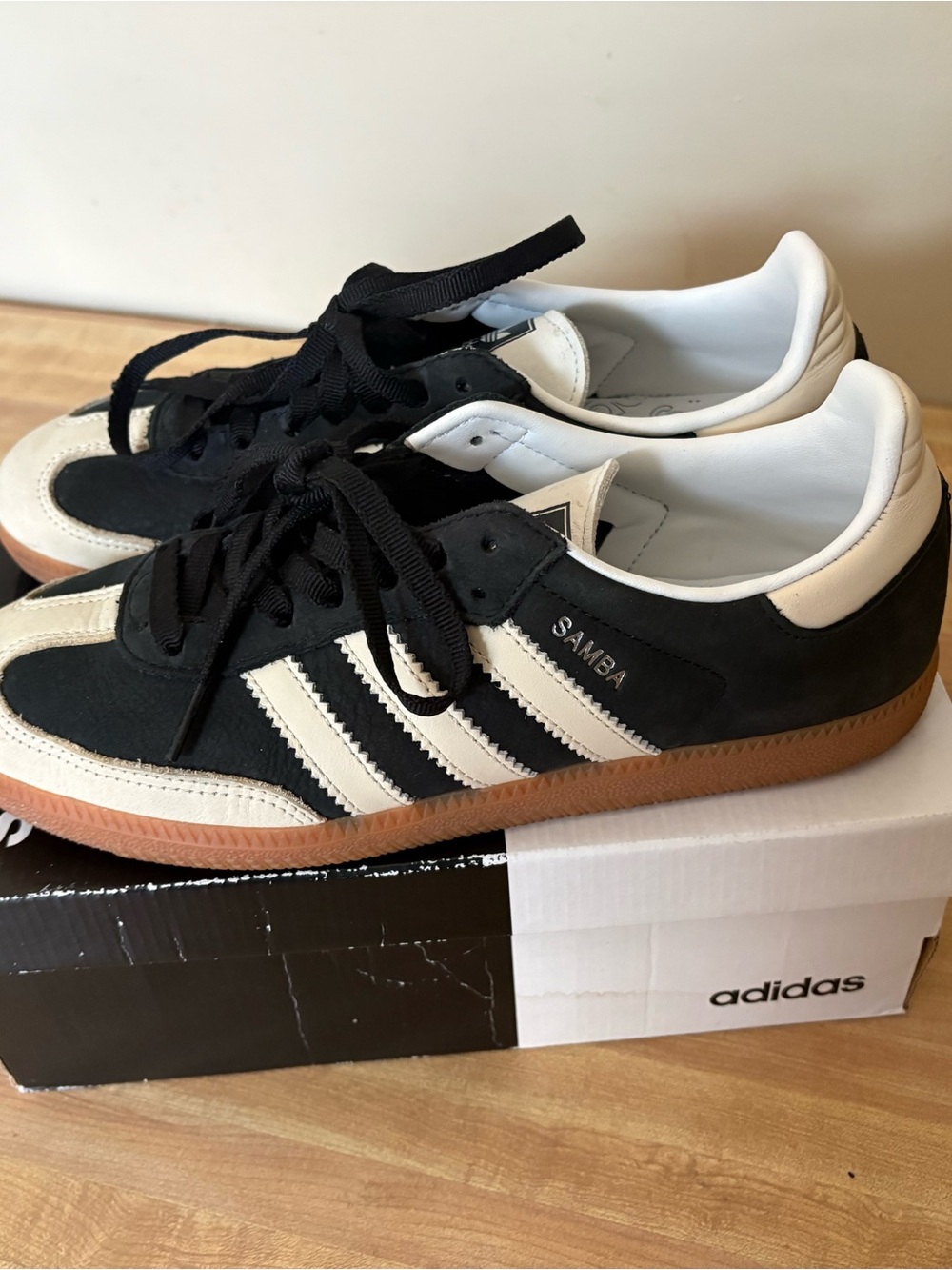 adidas Samba Black White Gum Athletic Shoes